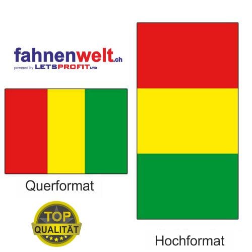 Guinea Fahne aus Multi-Flag im Hoch- und Querformat | diverse Gr&ouml;ssen - Bild 1