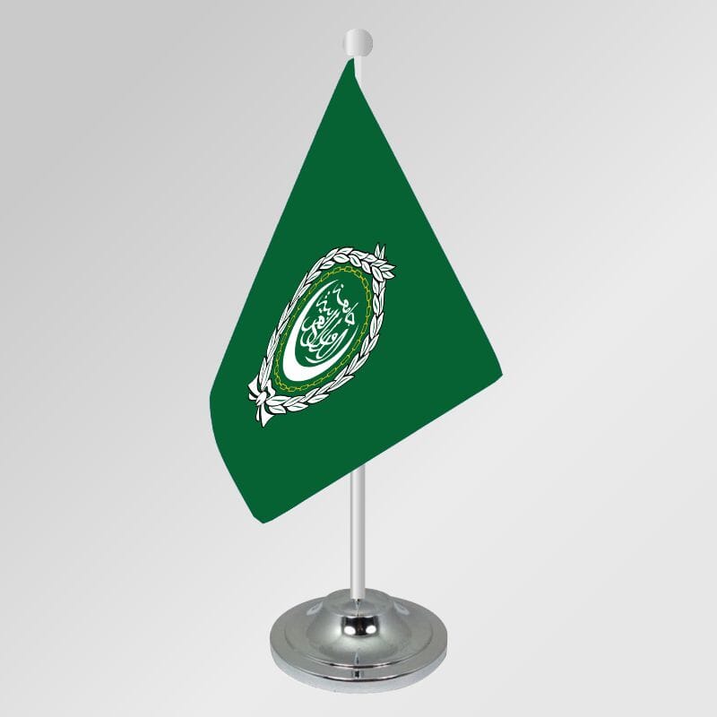 Arabische Liga-Tischfahne DeLuxe ohne St&auml;nder | 15.5 x 24 cm - Bild 1