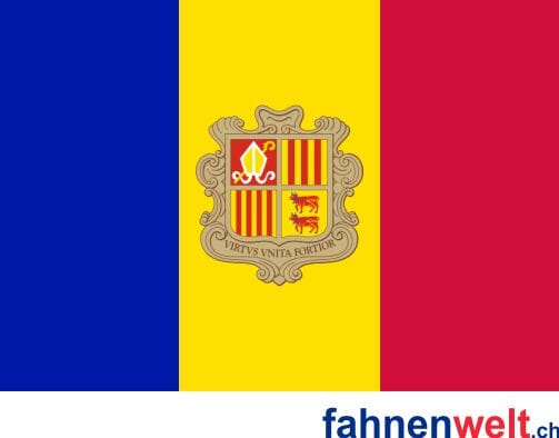 L&auml;nderfahne Andorra | ca. 90 x 150 cm - Bild 1