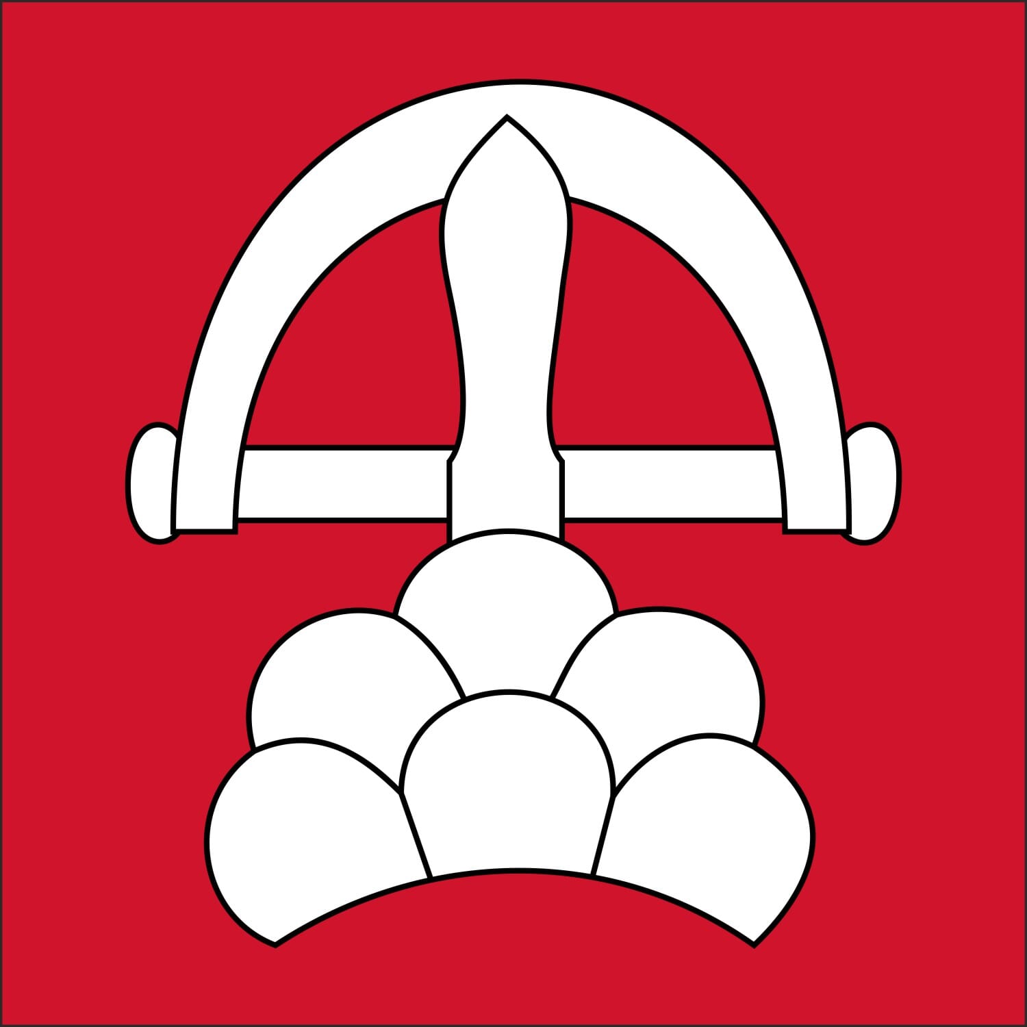 Fahne Gemeinde 3552 Ringgenberg (BE) | 30 x 30 cm und Gr&ouml;sser - Bild 1