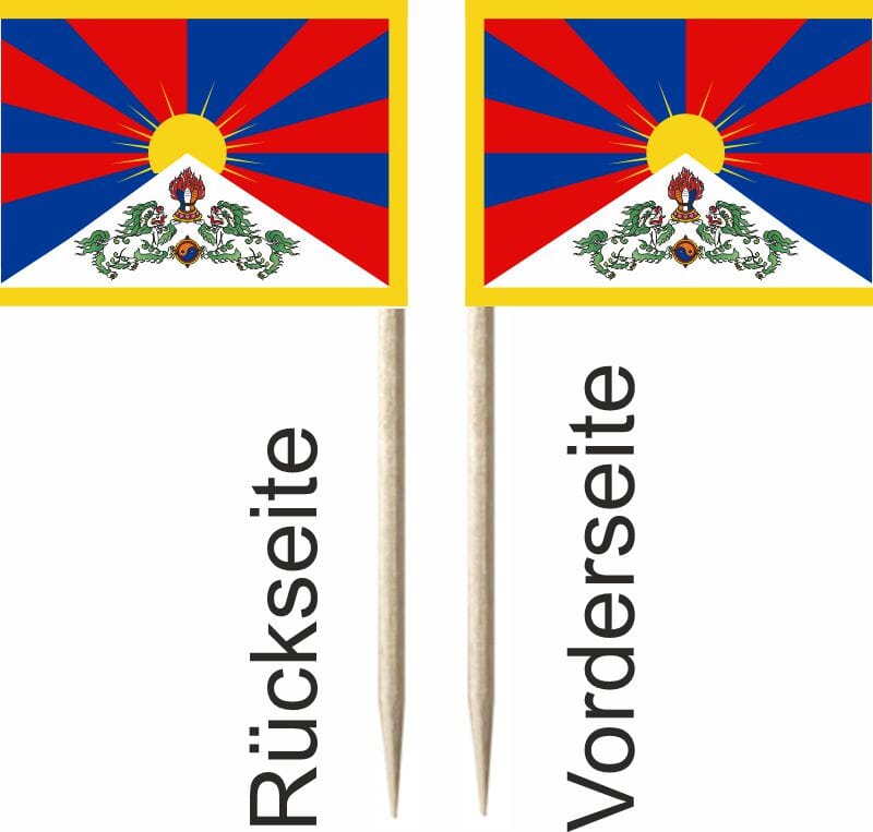 Mini-Fahnen Tibet Pack &agrave; 50 St&uuml;ck | 30 x 40 mm - Bild 2