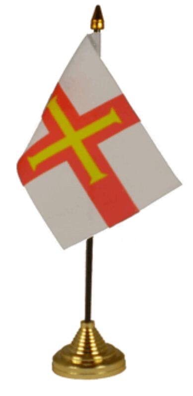 Guernsey Tisch-Fahne gedruckt | 15 x 10 cm - Bild 1