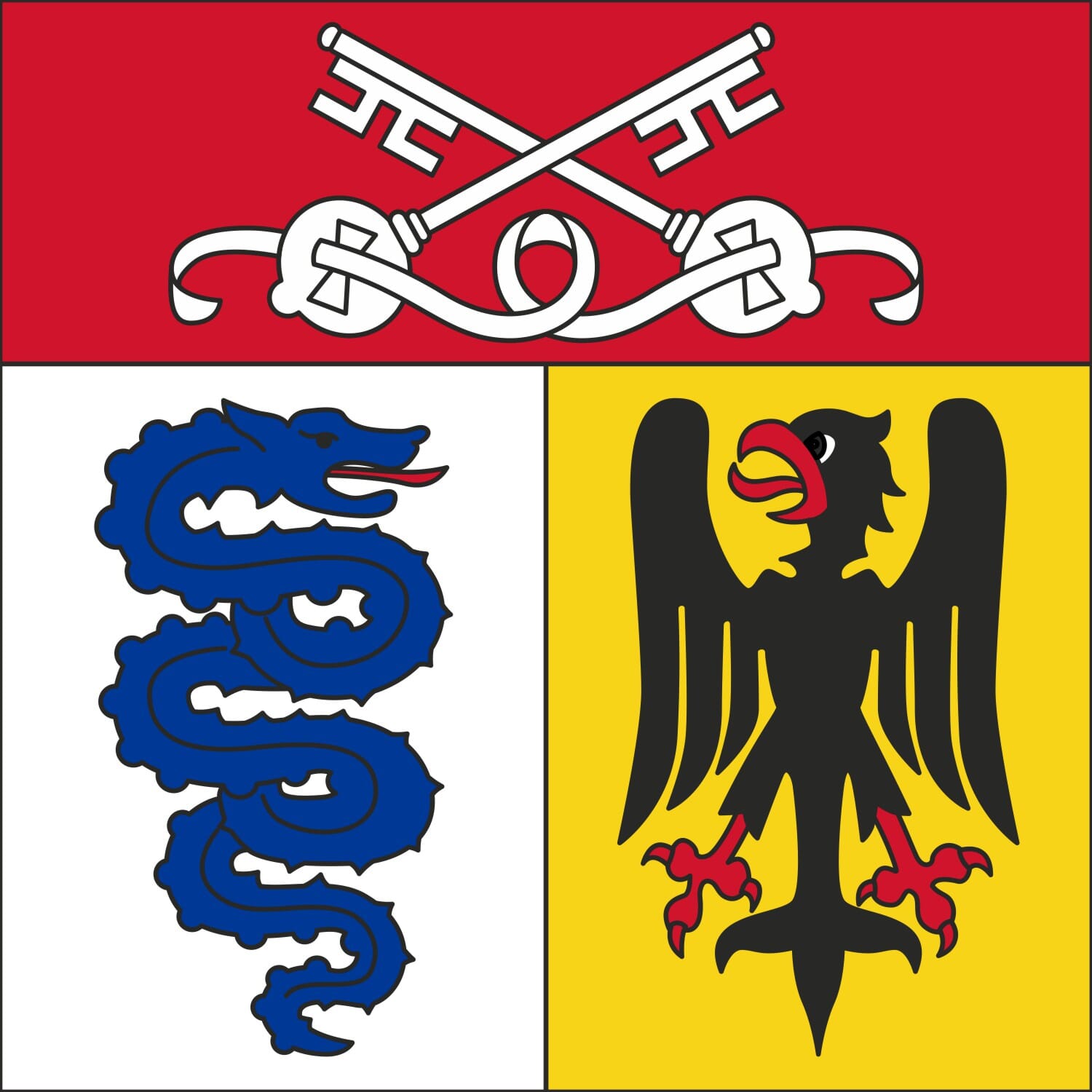 Fahne Gemeinde 6710 Biasca (TI) | 30 x 30 cm und Gr&ouml;sser - Bild 1