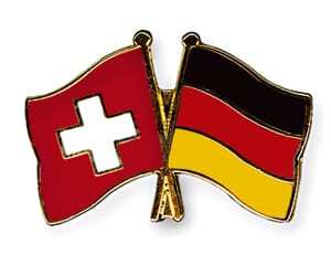 Freundschaftspin Schweiz-Deutschland | Gr&ouml;sse ca. 22mm - Bild 1