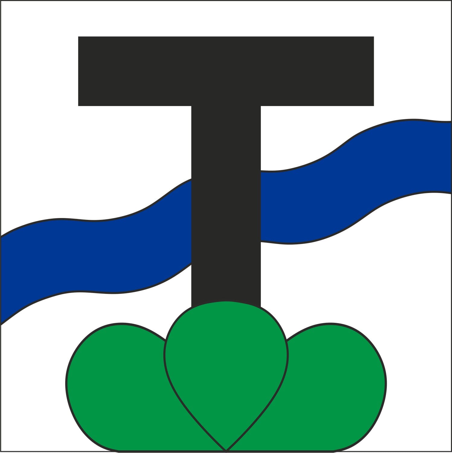 Fahne Gemeinde 3226 Treiten (BE) | 30 x 30 cm und Gr&ouml;sser - Bild 1