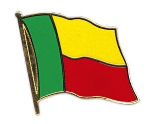 Flaggen Pin Benin geschwungen | ca. 20 mm - Bild 1