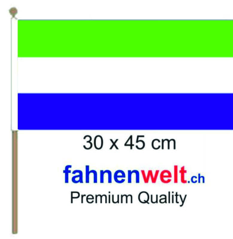 Sierra Leone Fahne / Flagge am Stab | 30 x 45 cm - Bild 1