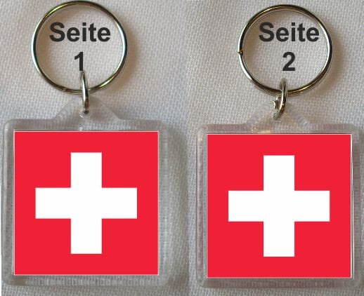 Schl&uuml;sselanh&auml;nger Schweiz | 40 x 40 mm - Bild 1