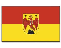 Burgenland mit Wappen Hissfahne gedruckt quer | 90 x 150 cm - Bild 1