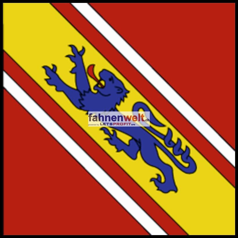 Fahne Gemeinde 1696 Vuisternens-Ogoz Ehemalige Gemeinde (FR) | 30 x 30 cm und Gr&ouml;sser - Bild 1
