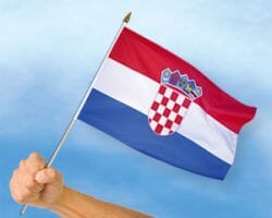 Kroatien Fahne / Flagge am Stab | 30 x 45 cm - Bild 1