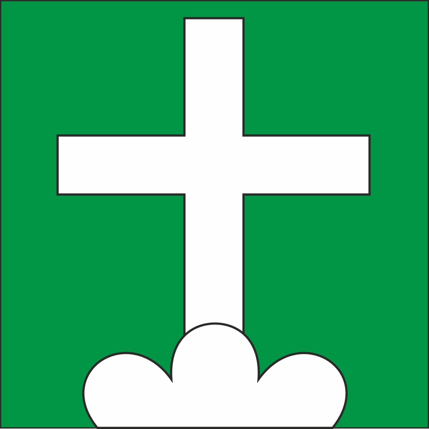 Fahne Gemeinde 6491 Realp (UR) | 30 x 30 cm und Gr&ouml;sser - Bild 1