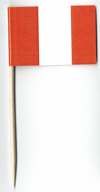 Mini-Fahnen Peru Pack &agrave; 50 St&uuml;ck | 26 x 40 mm - Bild 1