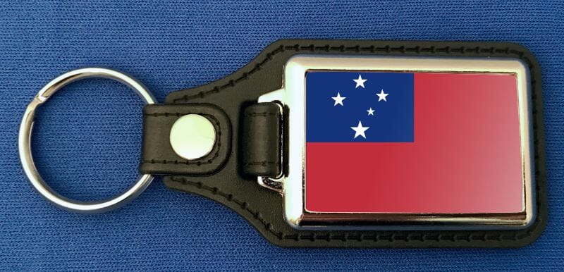 Samoa Schl&uuml;sselanh&auml;nger aus Metall und Kunstleder | ca. 95 X 37 mm - Bild 1