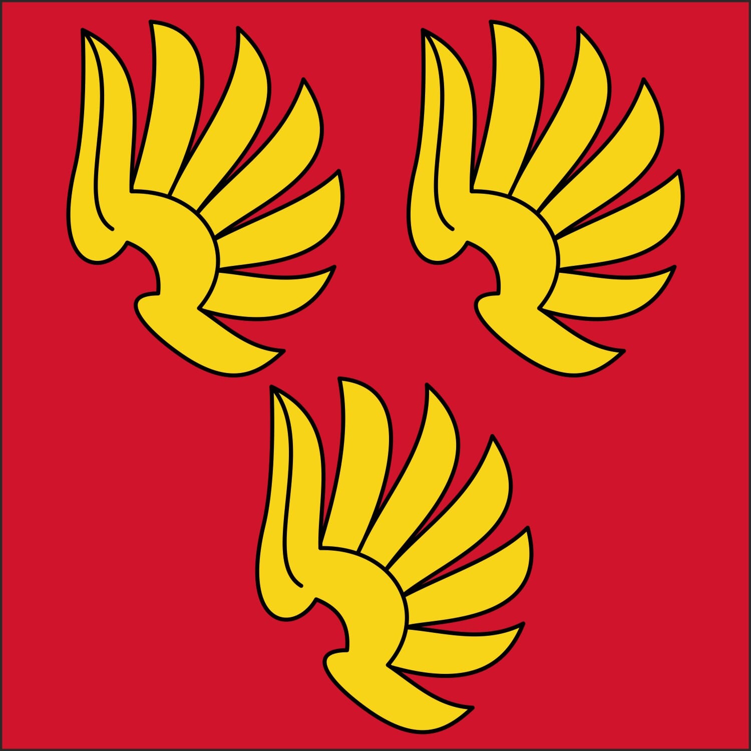 Fahne Gemeinde 3665 Wattenwil (BE) | 30 x 30 cm und Gr&ouml;sser - Bild 1