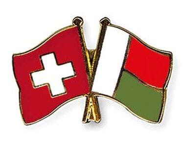 Freundschaftspin Schweiz-Madagaskar | Gr&ouml;sse ca. 22mm - Bild 1