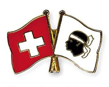 Freundschaftspin Schweiz-Korsika | Gr&ouml;sse ca. 22mm - Bild 1