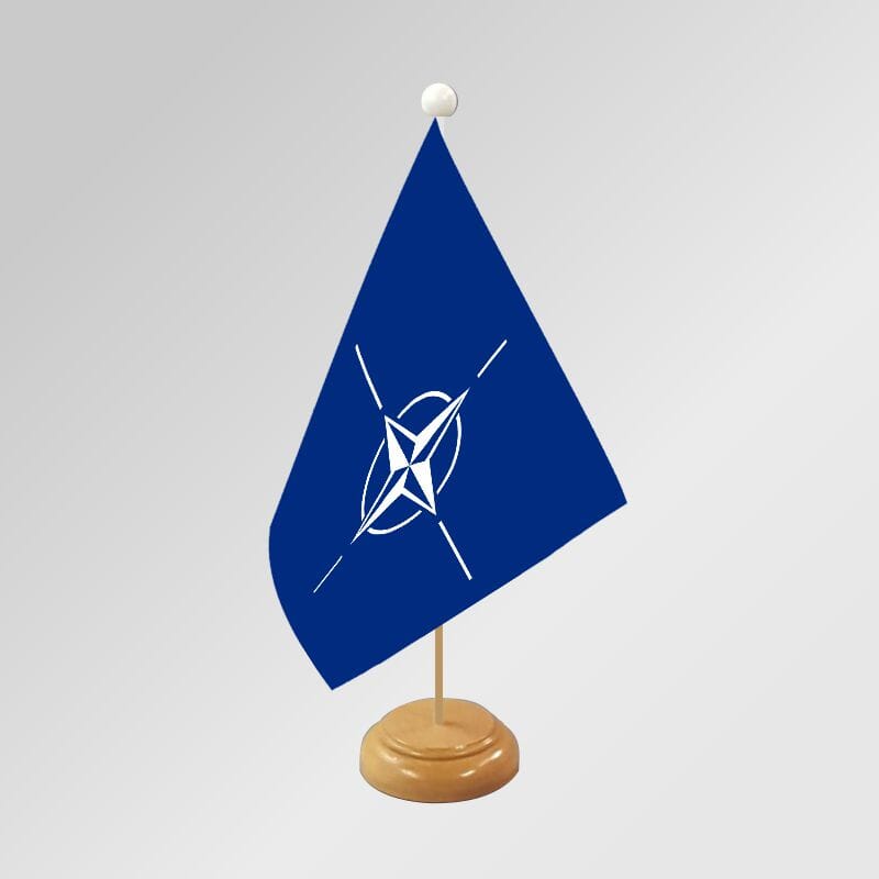 NATO Tisch-Fahne gedruckt | 22.5 x 15 cm - Bild 1