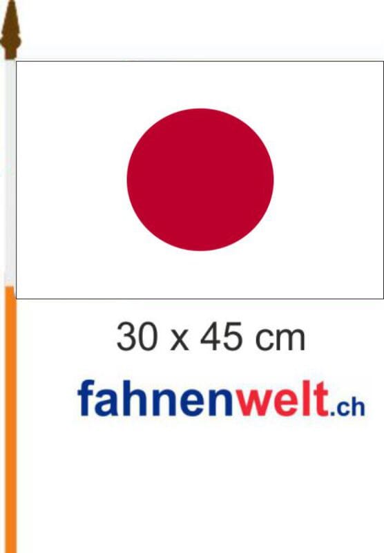 Japan Fahne / Flagge am Stab | 30 x 45 cm - Bild 1