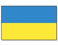 Ukraine Hissfahne gedruckt im Querformat | 90 x 150 cm - Bild 1