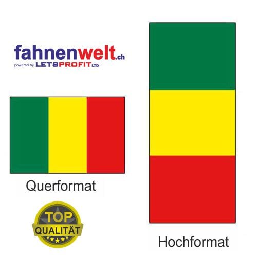 Mali Fahne aus Multi-Flag im Hoch- und Querformat | diverse Gr&ouml;ssen - Bild 1