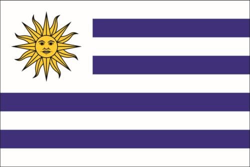 Uruguay gedruckt im Querformat | 90 x 150 cm - Bild 1