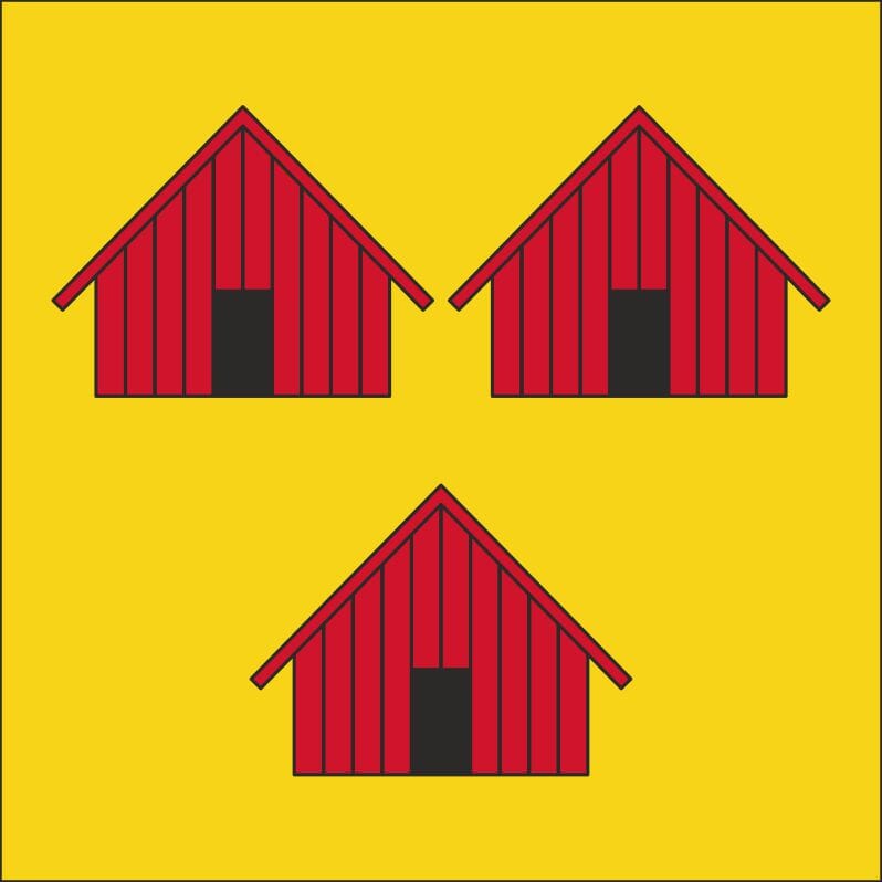 Fahne Gemeinde 8825 H&uuml;tten Ehemalige Gemeinde (ZH) | 30 x 30 cm und Gr&ouml;sser - Bild 1