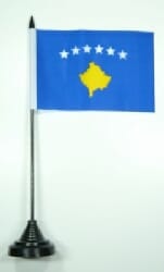 Kosovo Tisch-Fahne mit Fuss | 10 x 15 cm - Bild 1