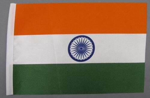 Indien Tisch-Fahne DeLuxe ohne St&auml;nder | 15.5 x 24 cm - Bild 2