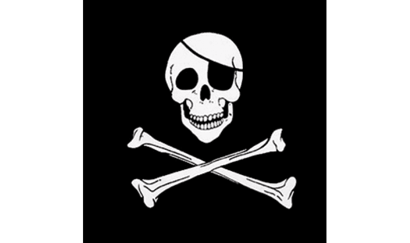 Bandana Pirat mit Knochen | ca. 54 x 54 cm - Bild 1