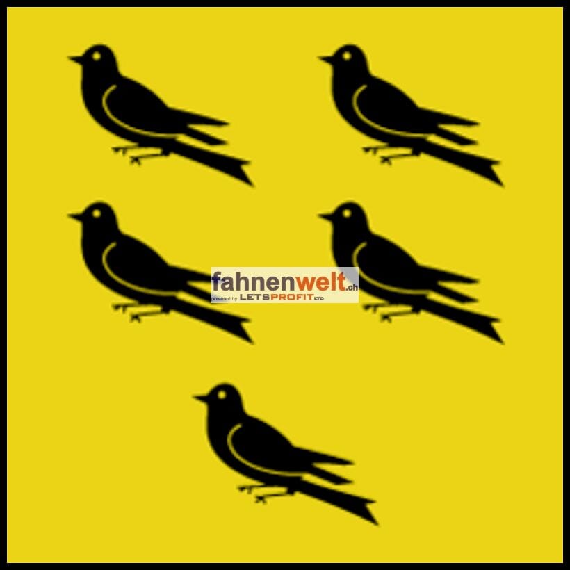 Fahne Gemeinde 1374 Corcelles-sur-Chavornay (VD) | 30 x 30 cm und Gr&ouml;sser - Bild 1
