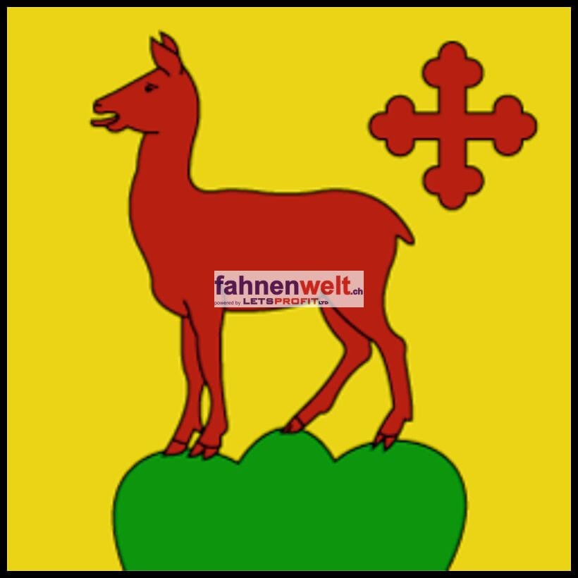 Fahne Gemeinde 1784 Courtepin altes Wappen (FR) | 30 x 30 cm und Gr&ouml;sser - Bild 1