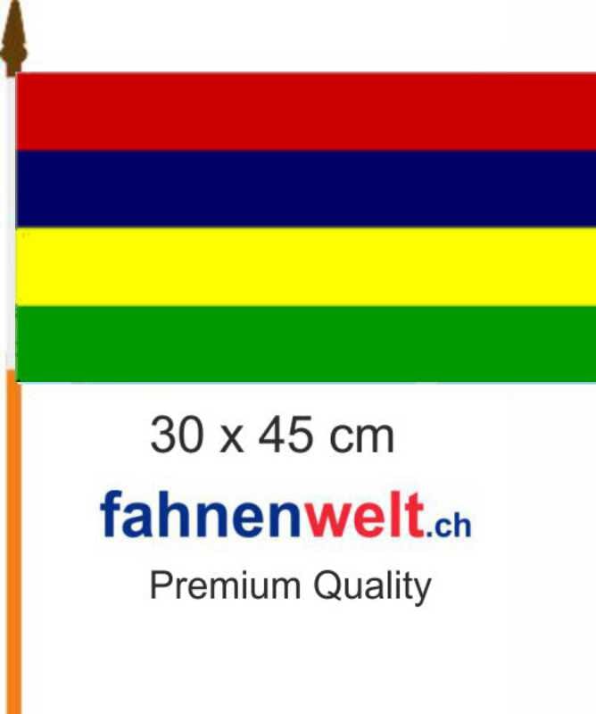 Mauritius Fahne / Flagge am Stab | 30 x 45 cm - Bild 1