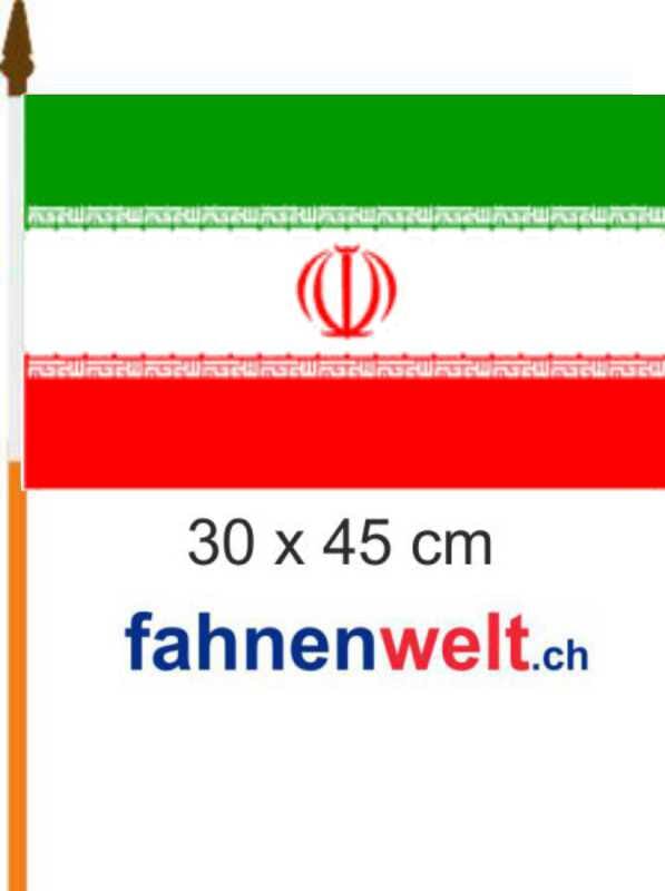 Iran Fahne / Flagge am Stab | 30 x 45 cm - Bild 1