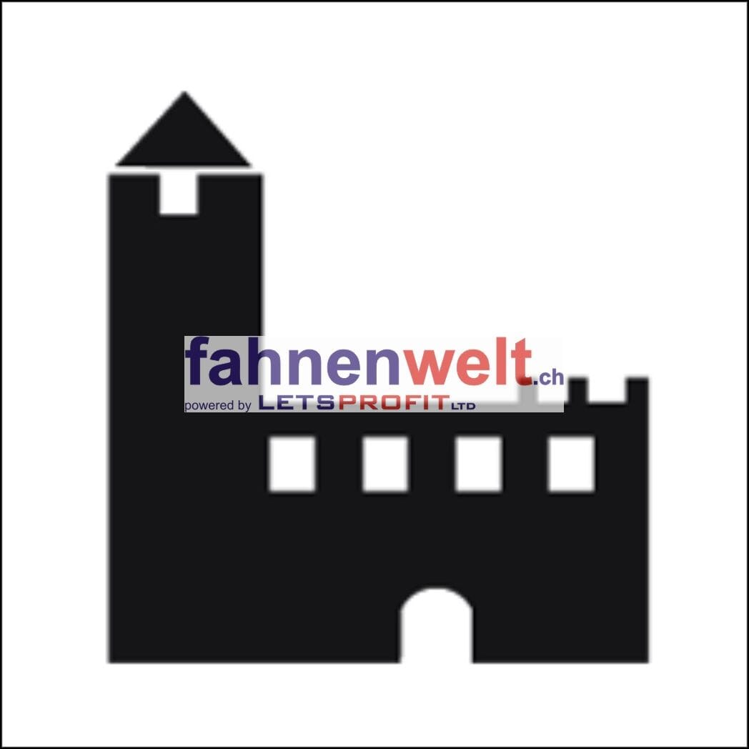 Fahne Gemeinde 7463 Riom-Parsonz Ehemalige Gemeinde (GR) | 30 x 30 cm und Gr&ouml;sser - Bild 1