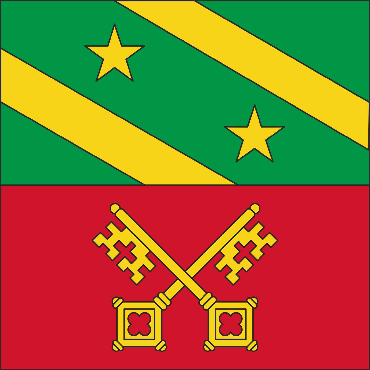 Fahne Gemeinde 1212 Lancy (GE) | 30 x 30 cm und Gr&ouml;sser - Bild 1