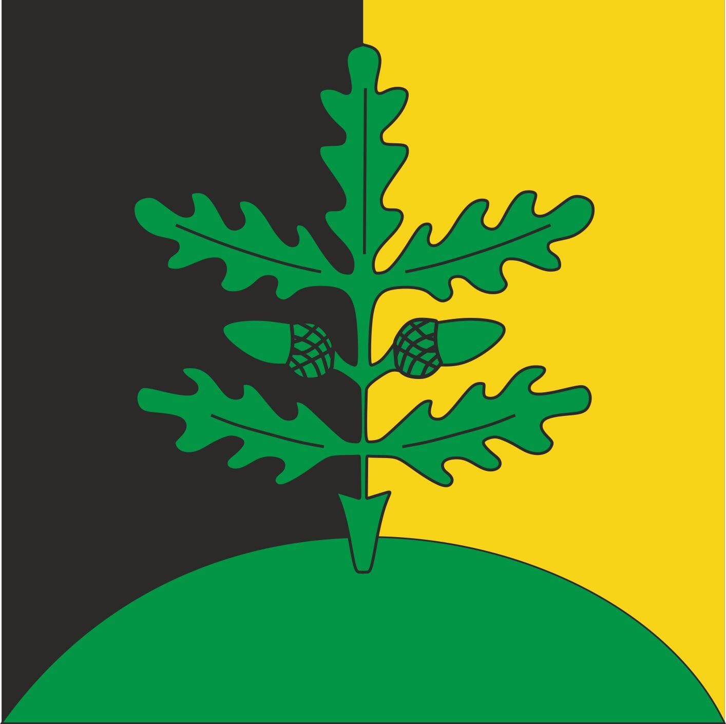 Fahne Gemeinde 9463 Eichenwies Ehemalige Gemeinde (SG) | 30 x 30 cm und Gr&ouml;sser - Bild 1