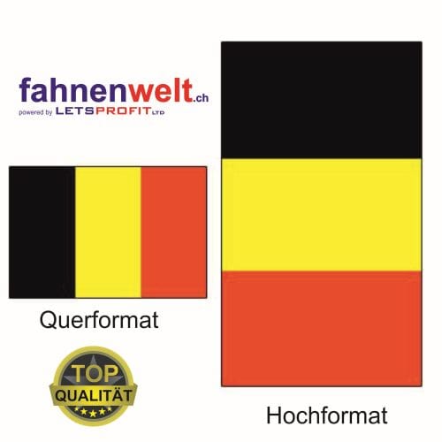 Belgien Fahne aus Multi-Flag im Hoch- und Querformat | diverse Gr&ouml;ssen - Bild 1