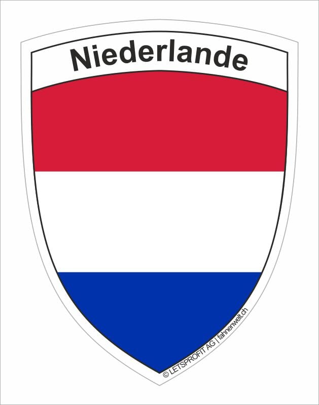 Aufkleber Niederlande Wappen | 6.5 x 8.5 cm - Bild 1