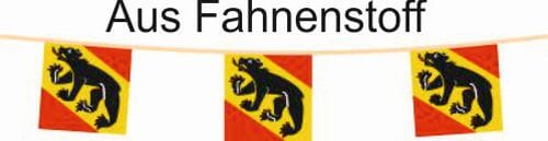 Fahnenkette Kanton Bern | 15 Fahnen | aus Stoff in diversen Gr&ouml;ssen ab - Bild 1