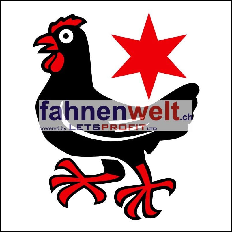 Fahne Gemeinde 2577 Finsterhennen (BE) | 30 x 30 cm und Gr&ouml;sser - Bild 1