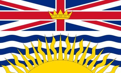 British Colombia / Britisch Kolumbien Fahne gedruckt | 90 x 150 cm - Bild 1
