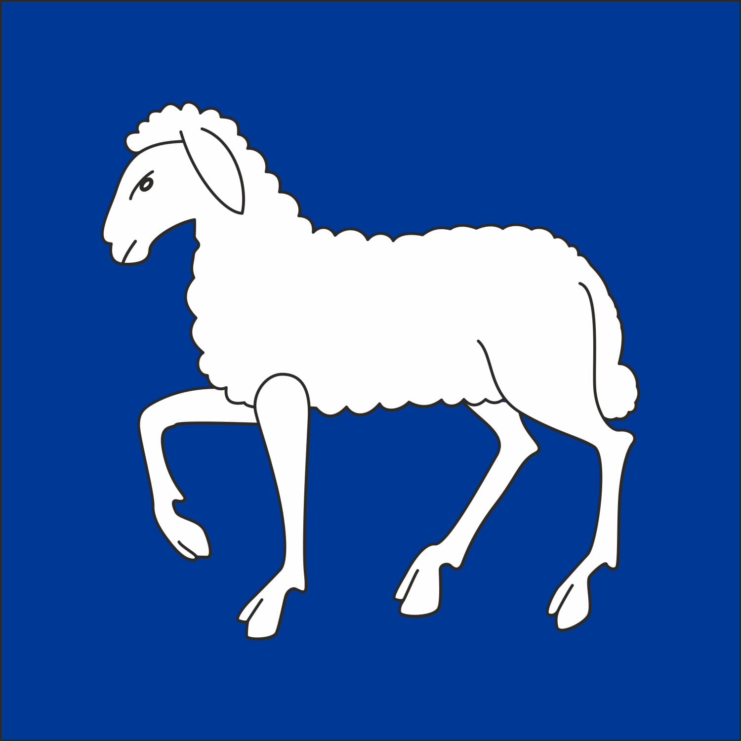 Fahne Gemeinde 8165 Sch&ouml;fflisdorf (ZH) | 30 x 30 cm und Gr&ouml;sser - Bild 1