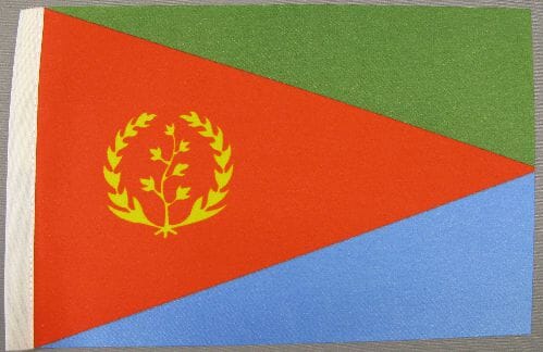 Eritrea Tisch-Fahne DeLuxe ohne St&auml;nder | 15.5 x 24 cm - Bild 2