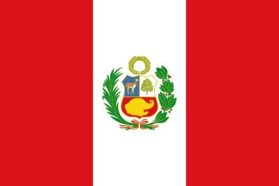 Peru Fahne mit Wappen gedruckt | 60 x 90 cm - Bild 1