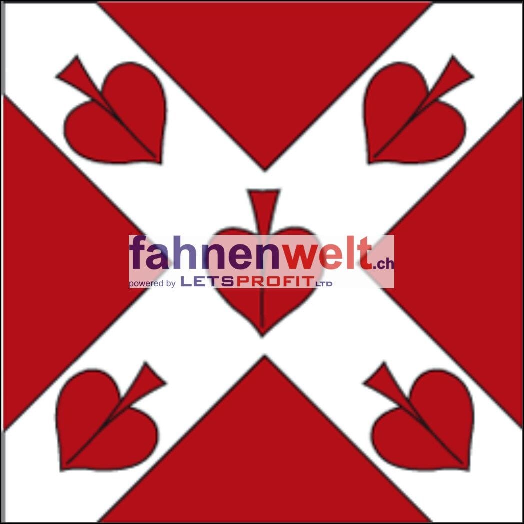 Fahne Gemeinde 2517 Diesse Ehemalige Gemeinde (BE) | 30 x 30 cm und Gr&ouml;sser - Bild 1