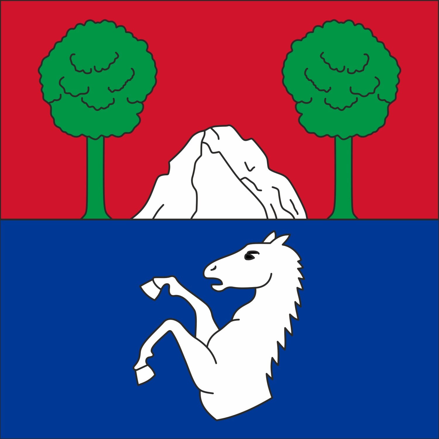 Fahne Gemeinde 4584 L&uuml;terswil-G&auml;chliwil (SO) | 30 x 30 cm und Gr&ouml;sser - Bild 1