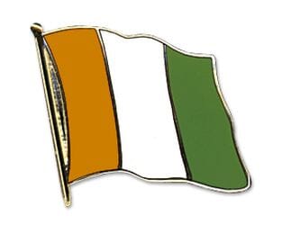 Flaggen Pin C&ocirc;te d'Ivoire,Elfenbeink&uuml;stegeschw. | ca. 20 mm - Bild 1