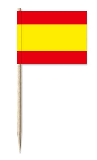 Fan-Set Spanien ohne Wappen mit 2 Tischflaggen, 50 Mini-Fahnen, 10 Holzsockeln und Fahne 60 x 90 cm - Bild 3