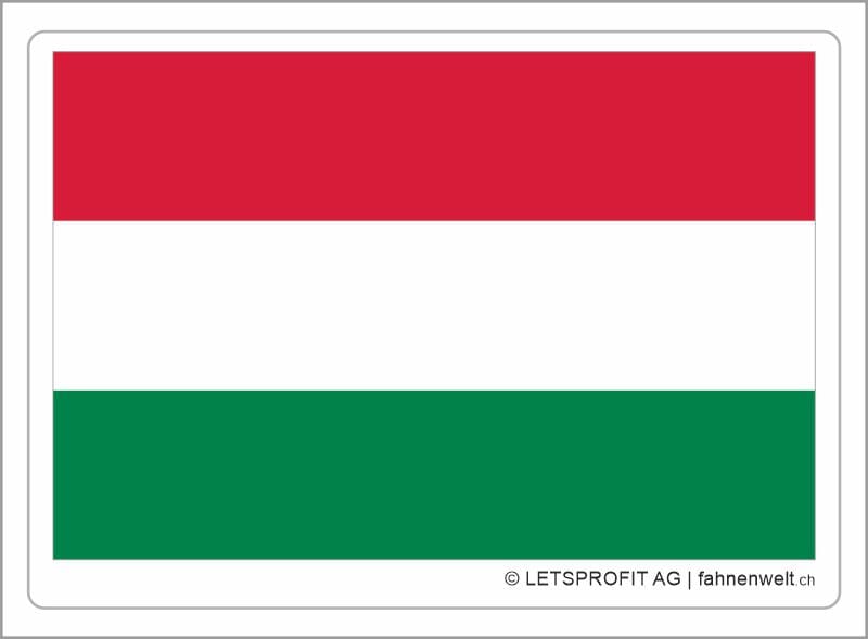 Aufkleber Ungarn | 7 x 9.5 cm - Bild 1